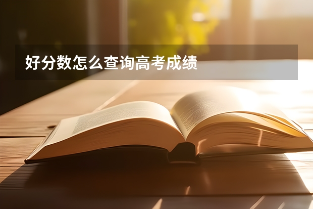 好分数怎么查询高考成绩