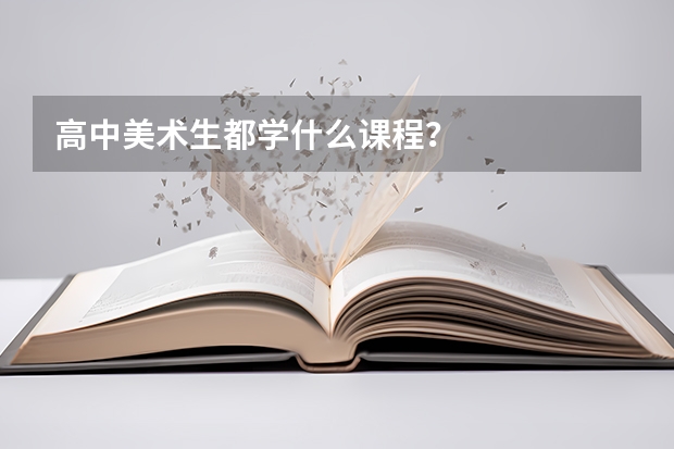 高中美术生都学什么课程？