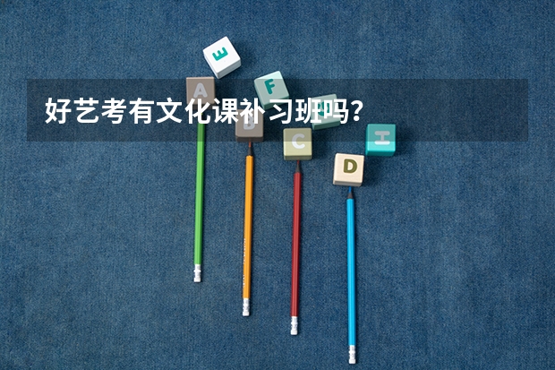 好艺考有文化课补习班吗？