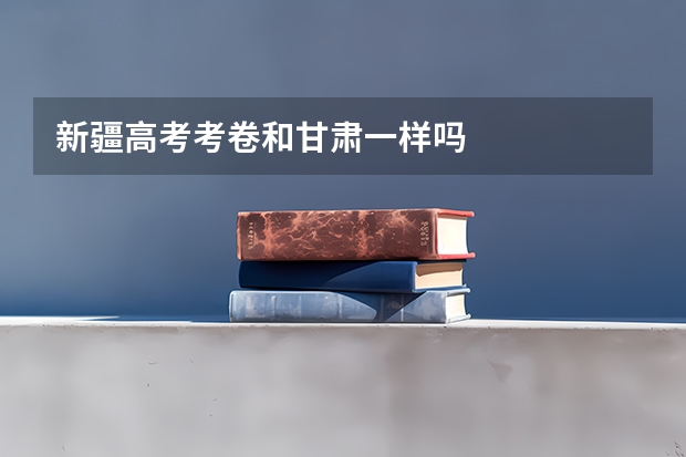 新疆高考考卷和甘肃一样吗