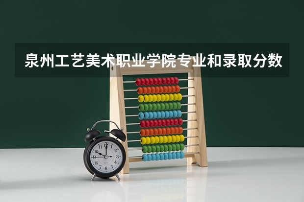 泉州工艺美术职业学院专业和录取分数线介绍