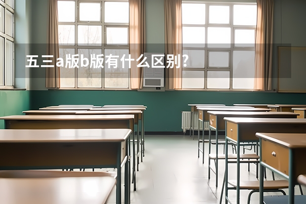 五三a版b版有什么区别?