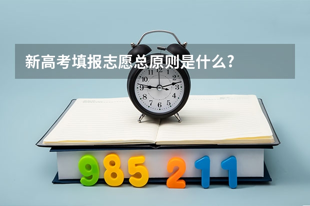新高考填报志愿总原则是什么?