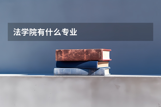 法学院有什么专业