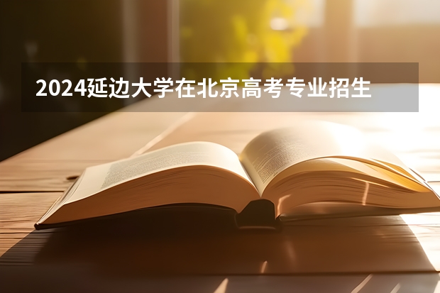 2024延边大学在北京高考专业招生计划人数预测