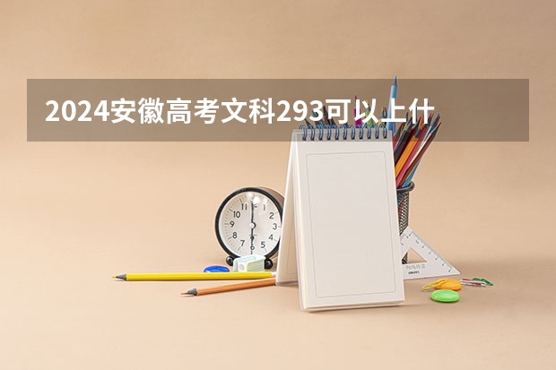 2024安徽高考文科293可以上什么大学