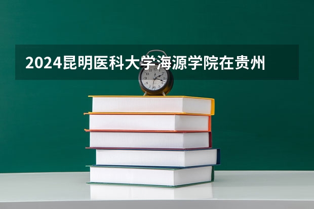 2024昆明医科大学海源学院在贵州招生计划人数