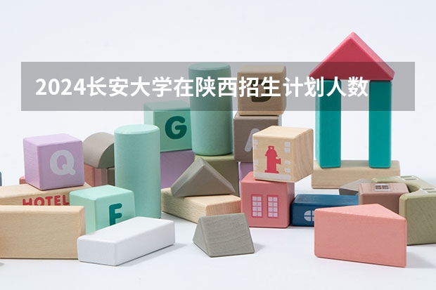 2024长安大学在陕西招生计划人数