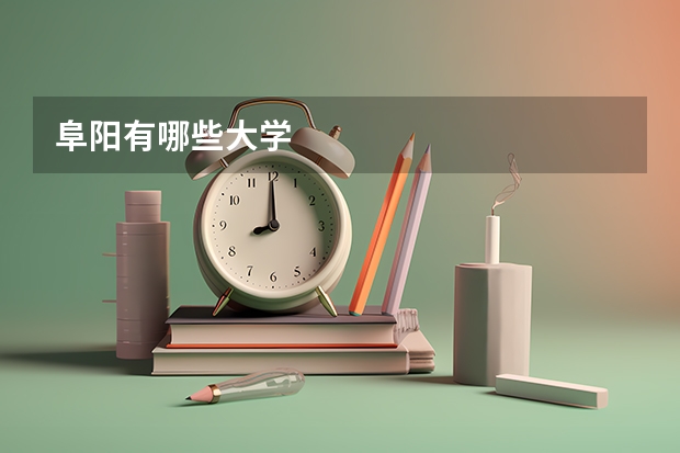 阜阳有哪些大学