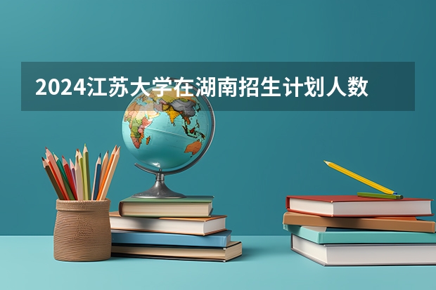 2024江苏大学在湖南招生计划人数