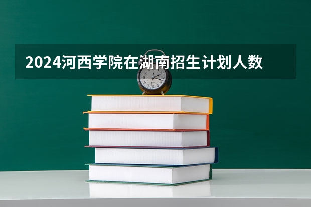 2024河西学院在湖南招生计划人数