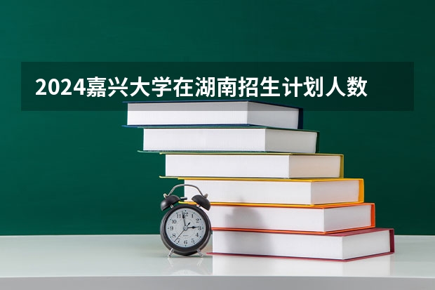 2024嘉兴大学在湖南招生计划人数