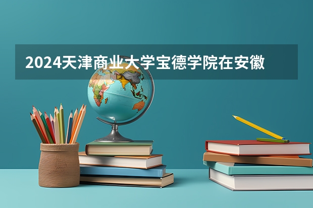2024天津商业大学宝德学院在安徽招生计划人数