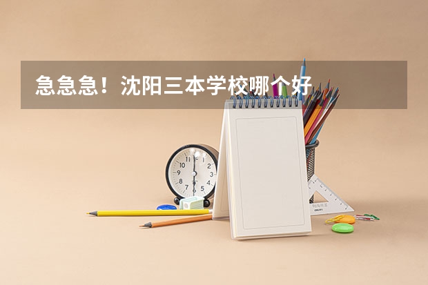 急急急!沈阳三本学校哪个好