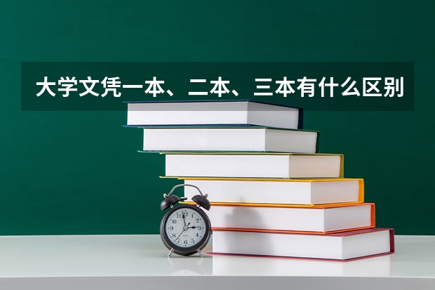 大学文凭一本、二本、三本有什么区别