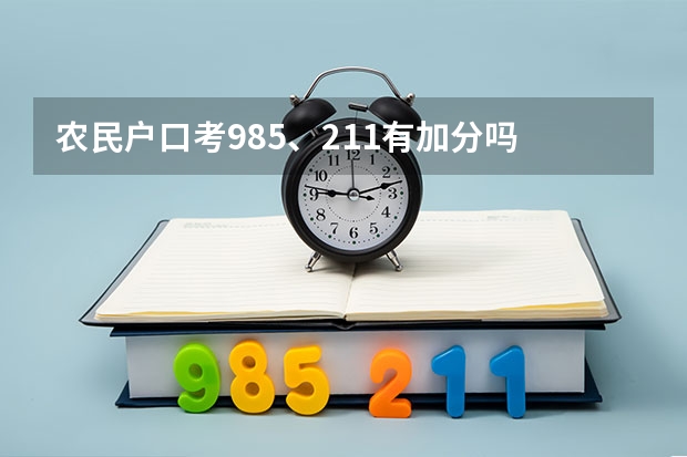农民户口考985、211有加分吗