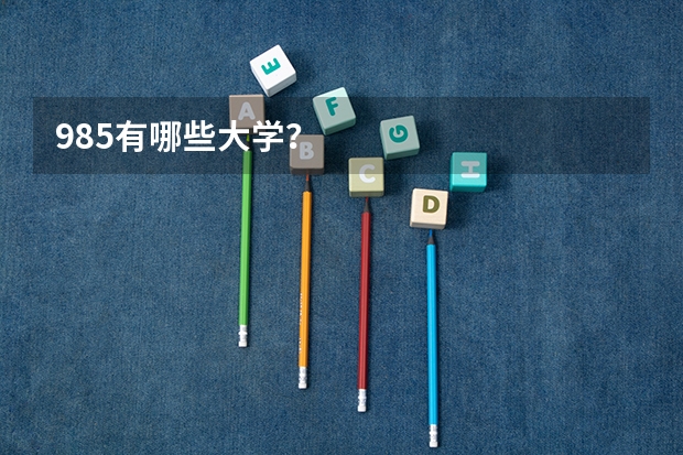 985有哪些大学？