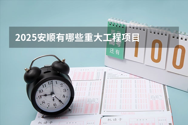 2025安顺有哪些重大工程项目