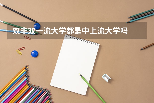 双非双一流大学都是中上流大学吗