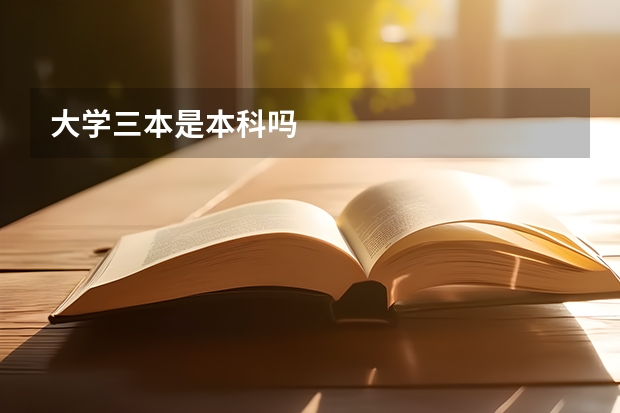 大学三本是本科吗