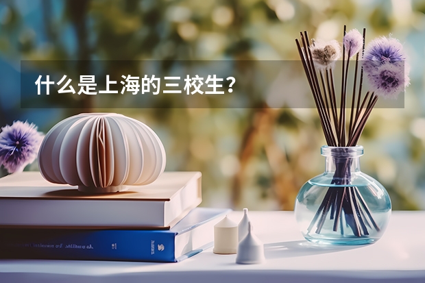 什么是上海的三校生?