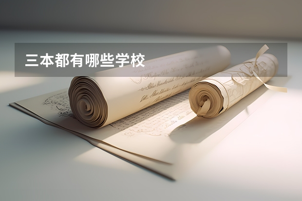 三本都有哪些学校