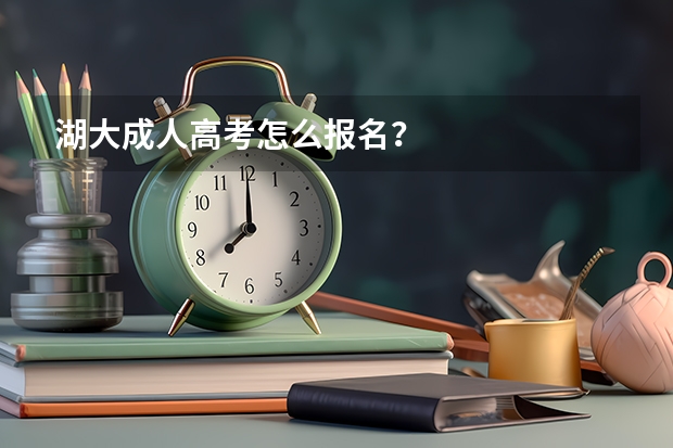 湖大成人高考怎么报名？