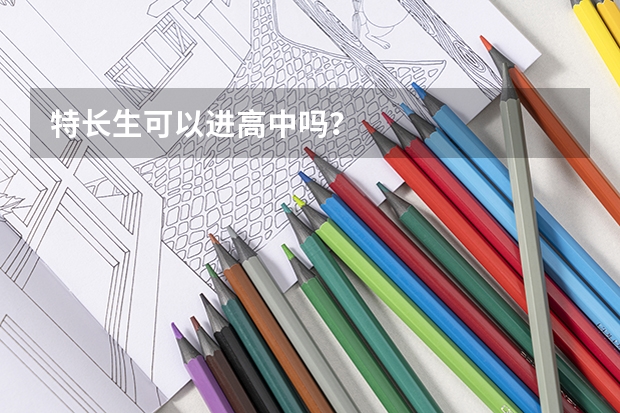特长生可以进高中吗？