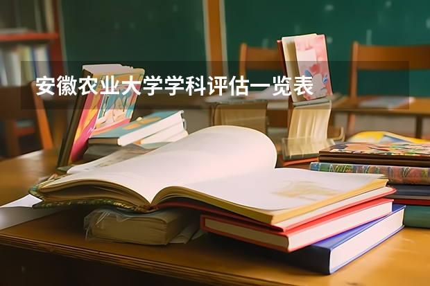 安徽农业大学学科评估一览表