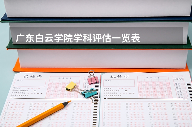 广东白云学院学科评估一览表