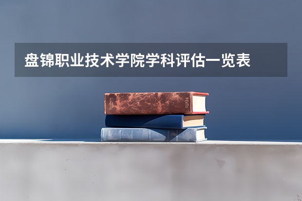 盘锦职业技术学院学科评估一览表
