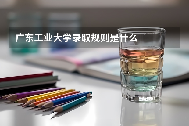 广东工业大学录取规则是什么