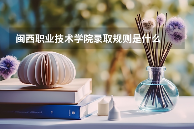 闽西职业技术学院录取规则是什么