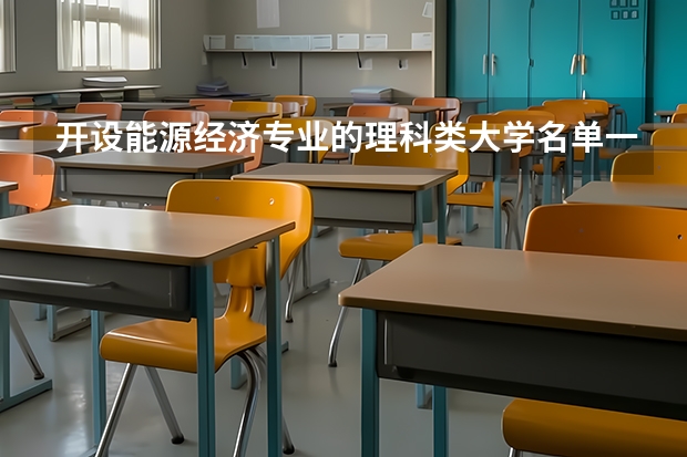 开设能源经济专业的理科类大学名单一览