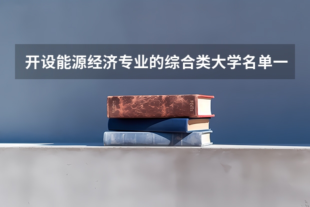 开设能源经济专业的综合类大学名单一览