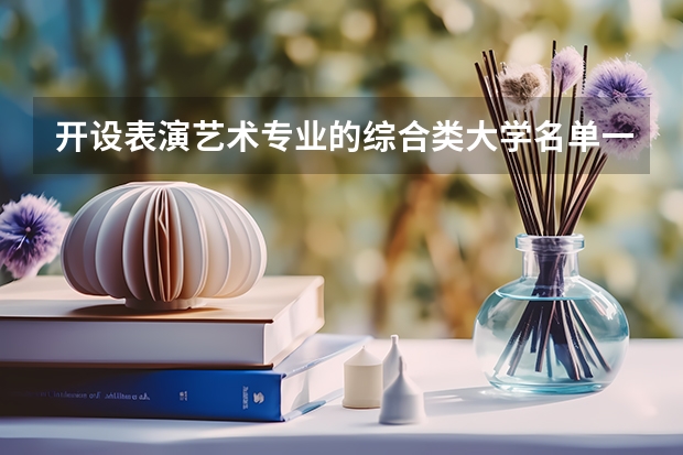 开设表演艺术专业的综合类大学名单一览