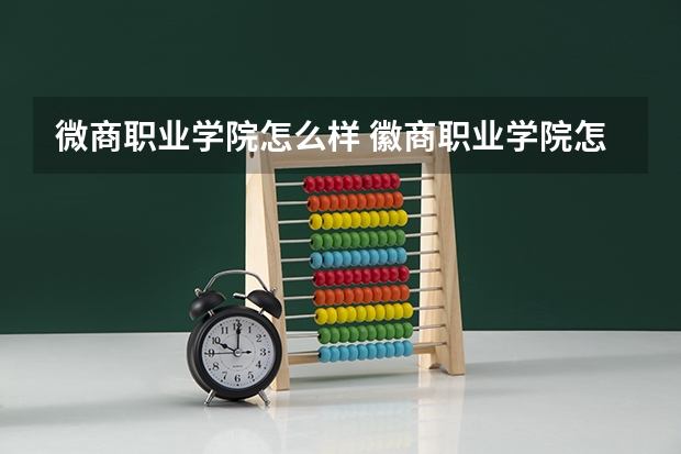 微商职业学院怎么样 徽商职业学院怎么样